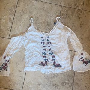 Floral Tank top/cold shoulder top